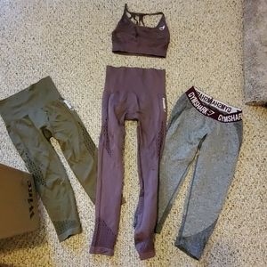 Gymshark legging bundle with one set